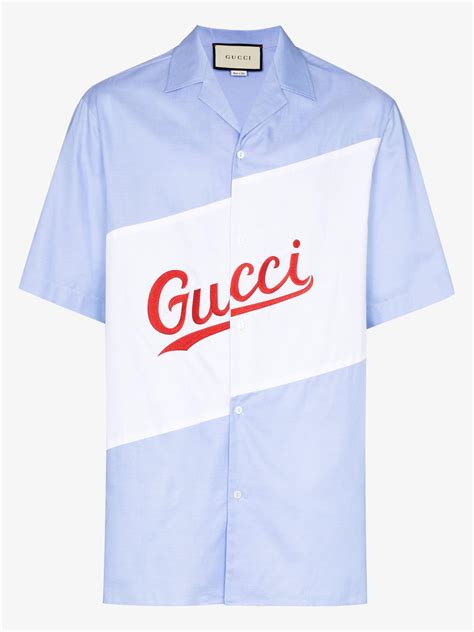 oversize bowling shirt with gucci script|Gucci Script Bowling Shirt Oversized 50 m3.